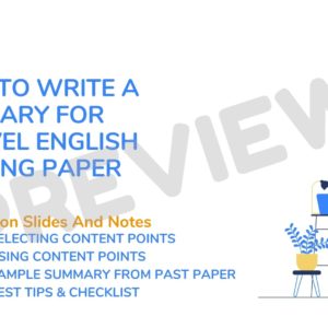 Summary Writing For O'Level English - Lesson Slides And Notes PDF